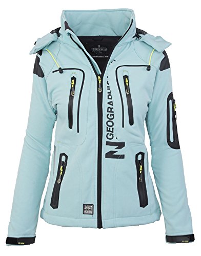 Geographical Norway - Chaqueta multifunción softshell impermeable para mujer azul turquesa M