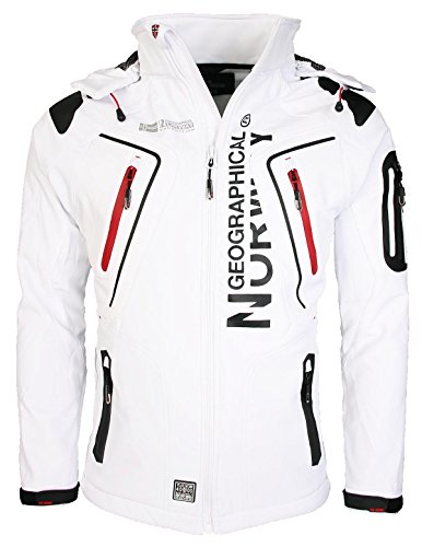 Geographical Norway Tambour - Chaqueta Softshell para Hombre, Hombre, Color Blanco, tamaño Small