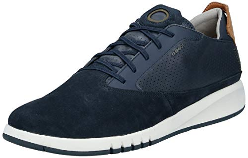 Geox AERANTIS U927FA Hombre Zapatillas,mínimo,varón Zapatos Deportivos,Zapato con Cordones,Transpirable,Calzado,Zapatillas,Sneaker,Azul,43 EU