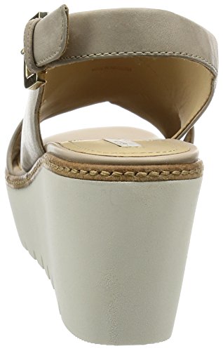 Geox D DOMEZIA C, Sandalias con Cuña para Mujer, Beige (LT TAUPEC6738), 36 EU