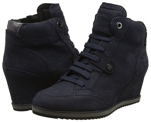 Geox D Illusion A, Zapatillas Alta para Mujer, Azul (DK NAVYC4021), 41 EU
