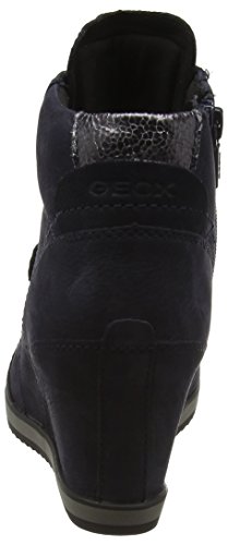 Geox D Illusion A, Zapatillas Alta para Mujer, Azul (DK NAVYC4021), 41 EU