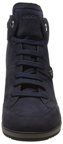 Geox D Illusion A, Zapatillas Alta para Mujer, Azul (DK NAVYC4021), 41 EU