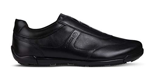 Geox EDGWARE U923BB Hombre Zapatillas,Slip On,varón Zapatos Deportivos,Zapatillas,Slip on,elástico,Transpirable,Negro,42 EU