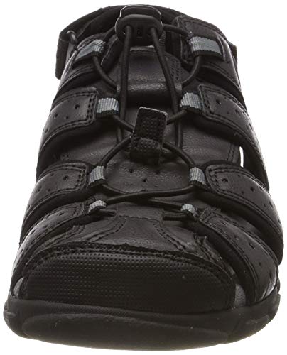 Geox UOMO Sandal Strada B, Sandalias Punta Cerrada para Hombre, Negro (Black C9999), 43 EU