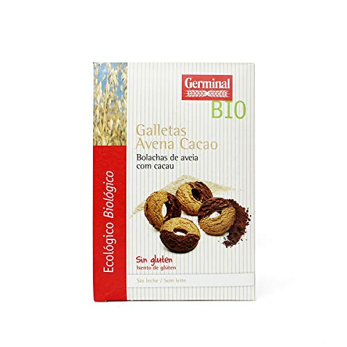 Germinal Galletas De Avena Sin Gluten Con Cacao Bio - Germinal - 250G 250 g - Pack de 8
