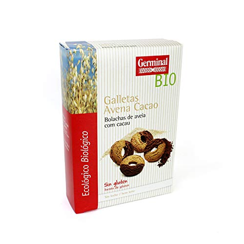Germinal Galletas De Avena Sin Gluten Con Cacao Bio - Germinal - 250G 250 g - Pack de 8