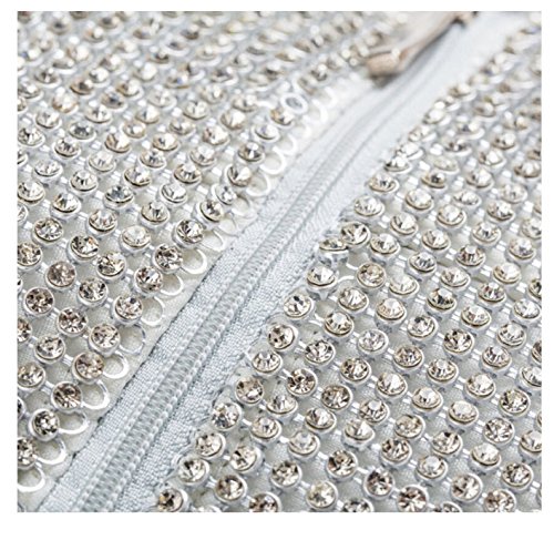 GFM® monedero pequeño y pequeño hecho de pedrería o cuentas de aluminio (DMTBP-CH)