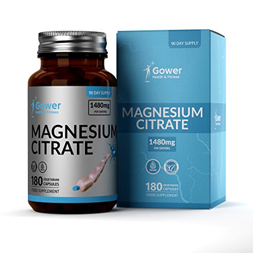 GH Citrato de Magnesio | Suplemento de Magnesio Capsulas para Dormir | Promueve un Sueño Duradero y Saludable | Sin OGM, Gluten o Lácteos | 180 Cápsulas de Magnesium Citrate (220mg de Magnesio Activo)