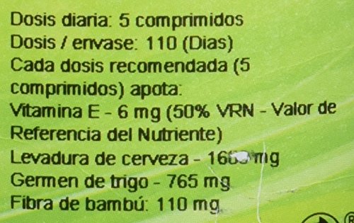 GHF 006390021 - Complemento Alimenticio Levadura de Cerveza y Germen de Trigo, 550 Comprimidos