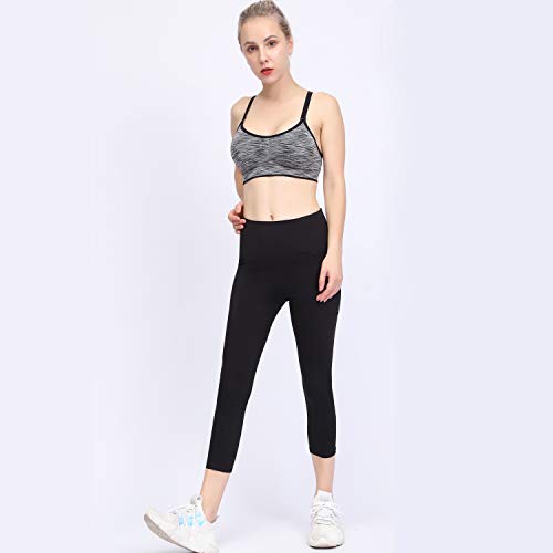 GIEADUN Cintura Alta Pantalón Deportivo de Mujer Leggings Mallas para Running Training Fitness Estiramiento Yoga y Pilates (negro Small)