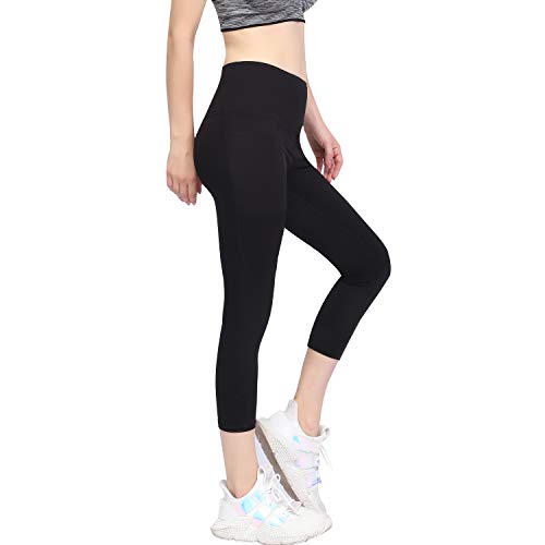 GIEADUN Cintura Alta Pantalón Deportivo de Mujer Leggings Mallas para Running Training Fitness Estiramiento Yoga y Pilates (negro Small)