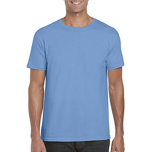 Gildan - Suave básica Camiseta de Manga Corta para Hombre - 100% algodón Gordo (Grande (L)) (Azul Indigo)