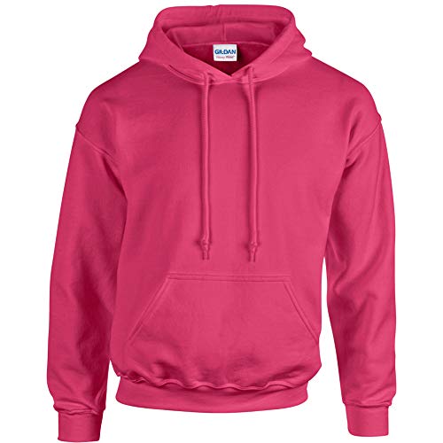 Gildan - Sudadera con capucha para hombre rosa claro Medium
