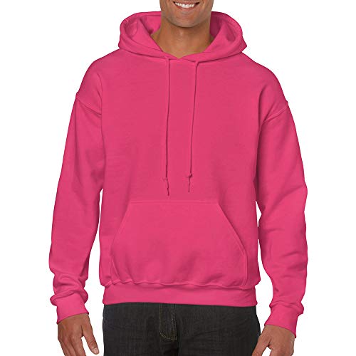 Gildan - Sudadera con capucha para hombre rosa claro Medium