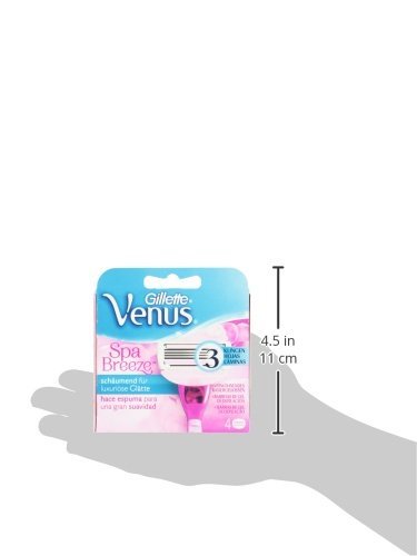 Gillette Venus Spa Breeze, Recambios de Maquinilla para Mujer, 4 unidades