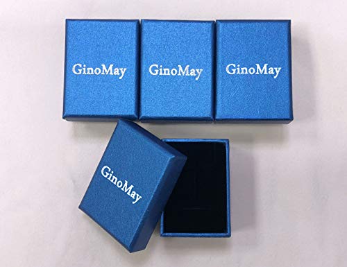 GinoMay mujer Plata fina 925 plata de ley corazón Blue Aguamarina azul