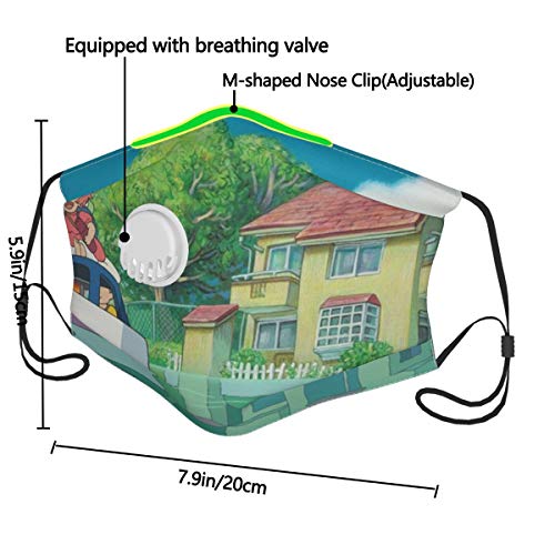 Girl Ponyo On The Cliff D Face Mouth Shield Clip nasal de plástico suave, 6 filtros PCS incluidos para protección