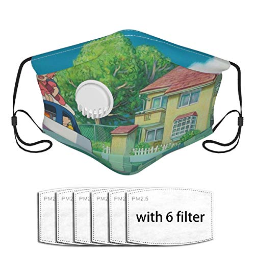 Girl Ponyo On The Cliff D Face Mouth Shield Clip nasal de plástico suave, 6 filtros PCS incluidos para protección