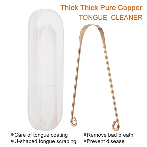 Girls'love talk Raspador de Cobre Limpiador de Lengua,2Pcs Cepillo de Lengua para Prevenir la Halitosis,Herramienta de Eliminación de Bacterias de la Lengua