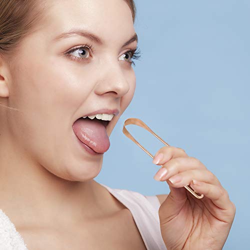 Girls'love talk Raspador de Cobre Limpiador de Lengua,2Pcs Cepillo de Lengua para Prevenir la Halitosis,Herramienta de Eliminación de Bacterias de la Lengua