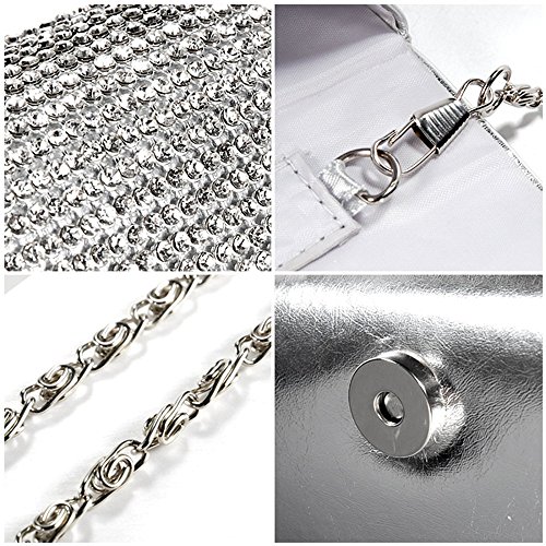 Girly Handbags Nuevo Diamante Moldeada del Bolso de Embrague del Estuche Rígido de Noche Barnizado de Bodas de Diamante Pequeño