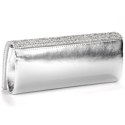 Girly Handbags Nuevo Diamante Moldeada del Bolso de Embrague del Estuche Rígido de Noche Barnizado de Bodas de Diamante Pequeño