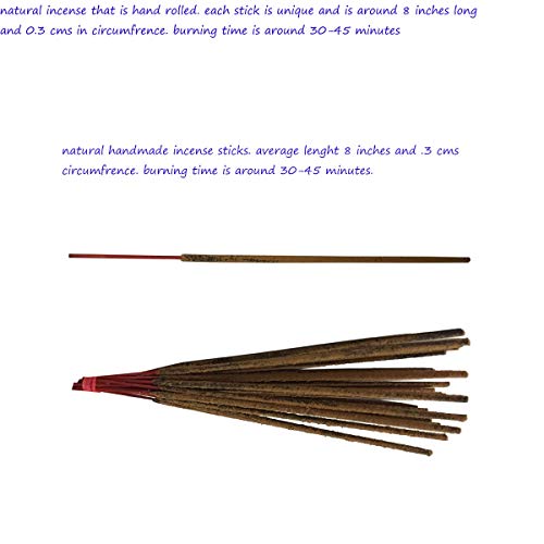 GJ Boon - Varillas de incienso de jazmín, ingredientes veganos naturales, hechos a mano sin inmersión química.