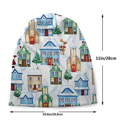 Gjhj Snowing Town - Gorro de punto de cruz, diseño de calavera