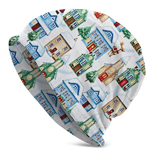 Gjhj Snowing Town - Gorro de punto de cruz, diseño de calavera