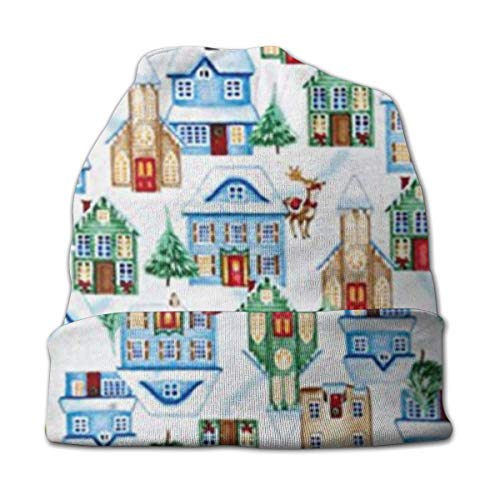 Gjhj Snowing Town - Gorro de punto de cruz, diseño de calavera