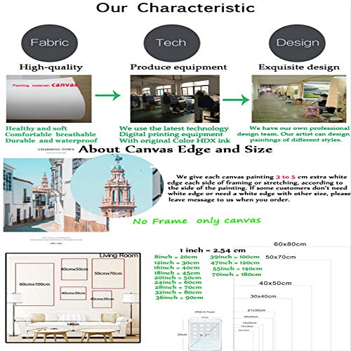 GJQFJBS Modern Peace Dove Sky Holy Face Painting Canvas Art Posters and Prints Wall Art Pictures for Living Room Decoración del hogar Réplica (sin Marco) 70X120CM