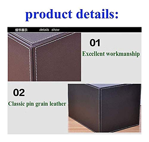 Gjrff Estilo de la Oficina cajón Organizador de Escritorio, Brown Caja de Almacenamiento de Archivos Organizador, Cuero sostenedor del Organizador de Documentos, Novedades, Cosmética (Color: Marrón)