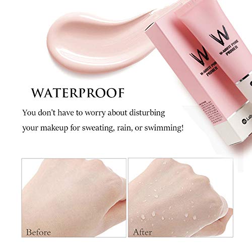 GL-Turelifes Pore Primer Base de maquillaje facial Base de crema de aislamiento rosada Poros invisibles, Cubra las marcas de acné, Piel lisa, Base de corrector de esencia hidratante 30g