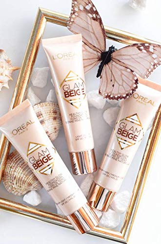 Glam - Base de maquillaje de efecto bueno, piel clara a mediana – Ptiparis – Lote de 3