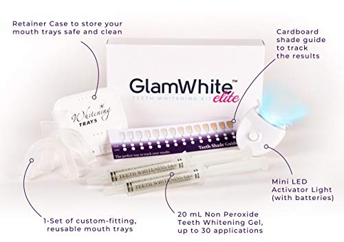 GlamWhite Kit de blanqueamiento dental en casa Elite - Resultados profesionales en casa