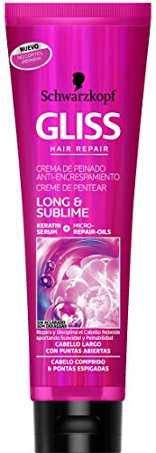 Gliss - Long & Sublime Crema de Peinado Antiencrespamiento - 4 uds de 150ml