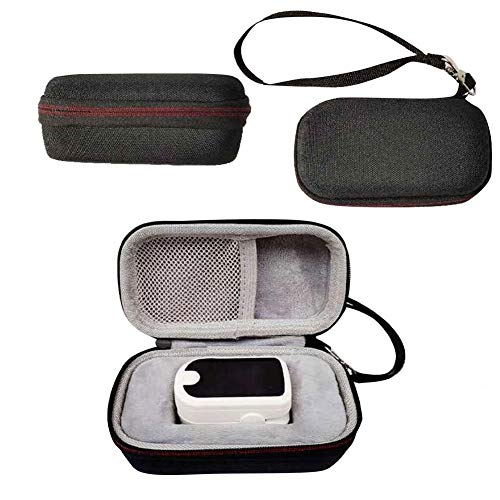 globalqi Oxímetro Funda Protectora Bolsa EVA Oxímetro Bolsa de Almacenamiento Oxímetro Funda Protectora Bolsa Cremallera portátil Bolsa de Transporte Caja para la yema del Dedo Oxímetro de Pulso