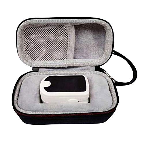 globalqi Oxímetro Funda Protectora Bolsa EVA Oxímetro Bolsa de Almacenamiento Oxímetro Funda Protectora Bolsa Cremallera portátil Bolsa de Transporte Caja para la yema del Dedo Oxímetro de Pulso