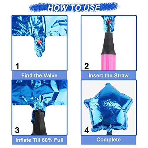 Globo De Cumpleaños Decoraciones Cumpleaños 46 Piezas Feliz Cumpleaños Globo Banner e Inflador Cumpleaños Pancartas para Fiestas para Niños Niñas