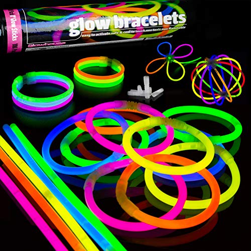 Glow gafas y adornos para el pelo fluorescentes Juego de pulseras 