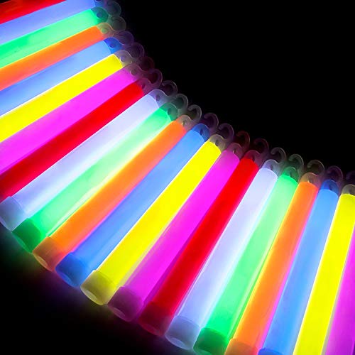 Glowz Premium Ultra Bright Jumbo Glow Sticks (Colores Mezclados) Paquete de 25