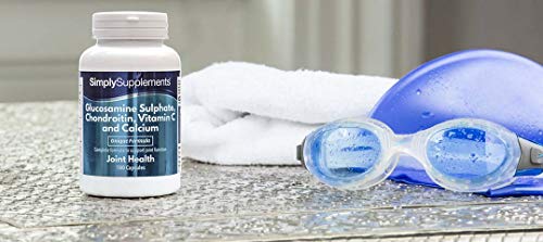 Glucosamina, Condroitina, Vitamina C y Calcio - ¡Bote para 6 meses! - 360 Cápsulas - SimplySupplements