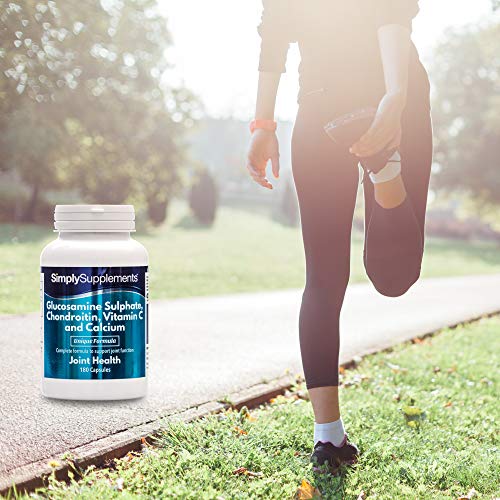 Glucosamina, Condroitina, Vitamina C y Calcio - ¡Bote para 6 meses! - 360 Cápsulas - SimplySupplements