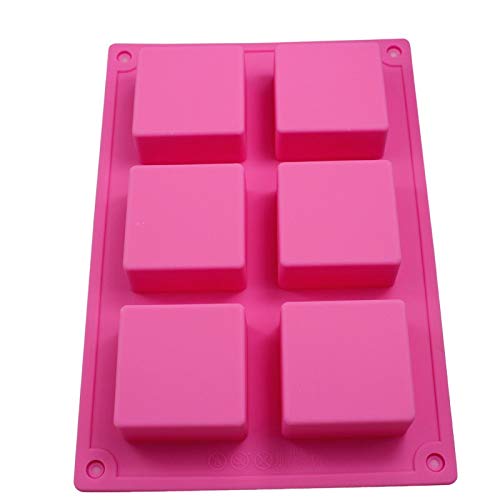 GMTEXTILES 6 Cubo Cuadrado Mini Pastel de Fondant de Boda Molde de Silicona para Hornear Molde DIY    Molde Regalo de Chocolate