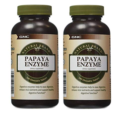 GNC Natural Brand Papaya Enzyme 2 x 240 tabl.: un Excelente Remedio Para la Acidez Estomacal, la Indigestión y la Enfermedad Inflamatoria Intestinal.