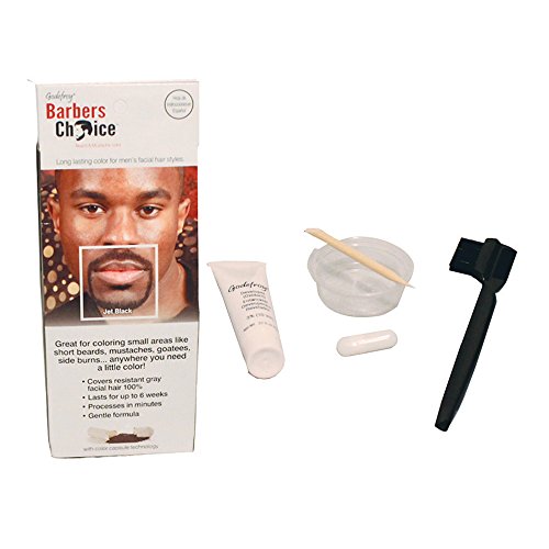 Godefroy Barbers Choice - Kit de aplicación para barba y bigote para hombre, color negro