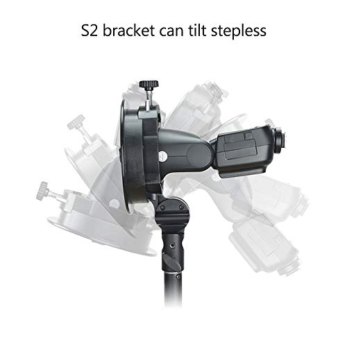 Godox S2 - Soporte para Flash portátil Tipo S Speedlite con Soporte Bowens para Godox V1 Serie V860II Serie TT350 Serie AD400Pro AD200Pro Serie Speedlite Flash