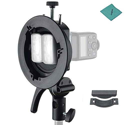 Godox S2 - Soporte para Flash portátil Tipo S Speedlite con Soporte Bowens para Godox V1 Serie V860II Serie TT350 Serie AD400Pro AD200Pro Serie Speedlite Flash