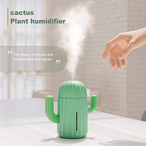 Godyluck 340 ml USB humidificador de Aire Temporizador Cactus difusor de aromaterapia Fabricante de Niebla nebulizador Mini atomizador de Aroma para el hogar